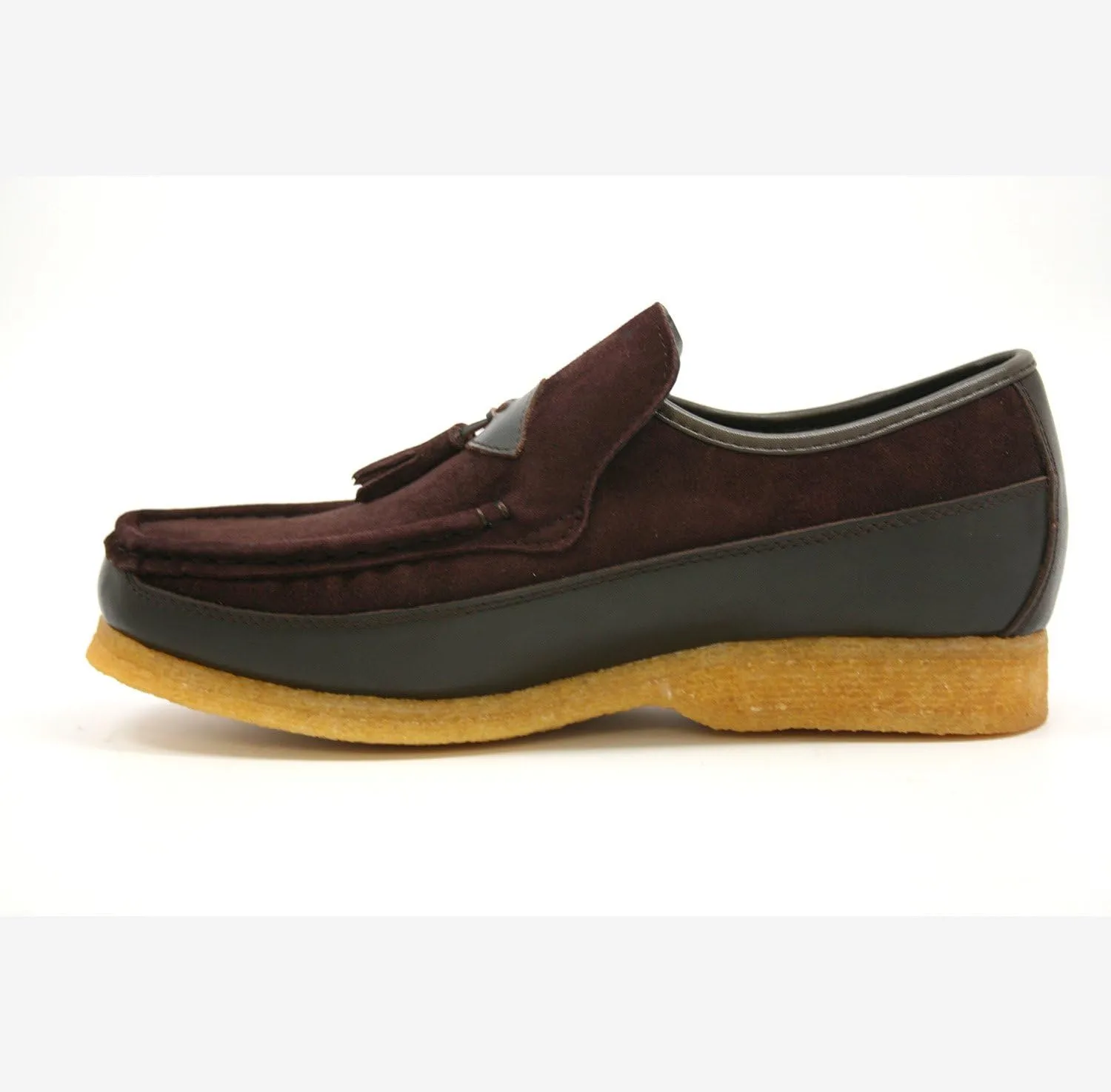 British Collection King Old School Slip On Black Suede Shoes