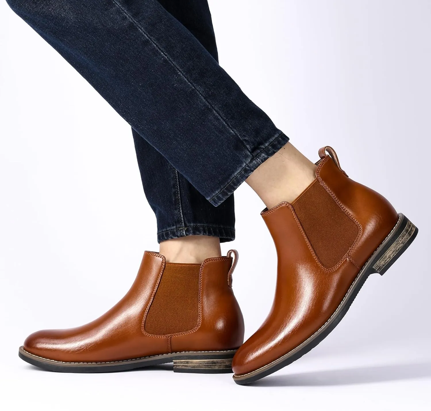 Bruno Marc Men's Suede Leather Chelsea Ankle Boots