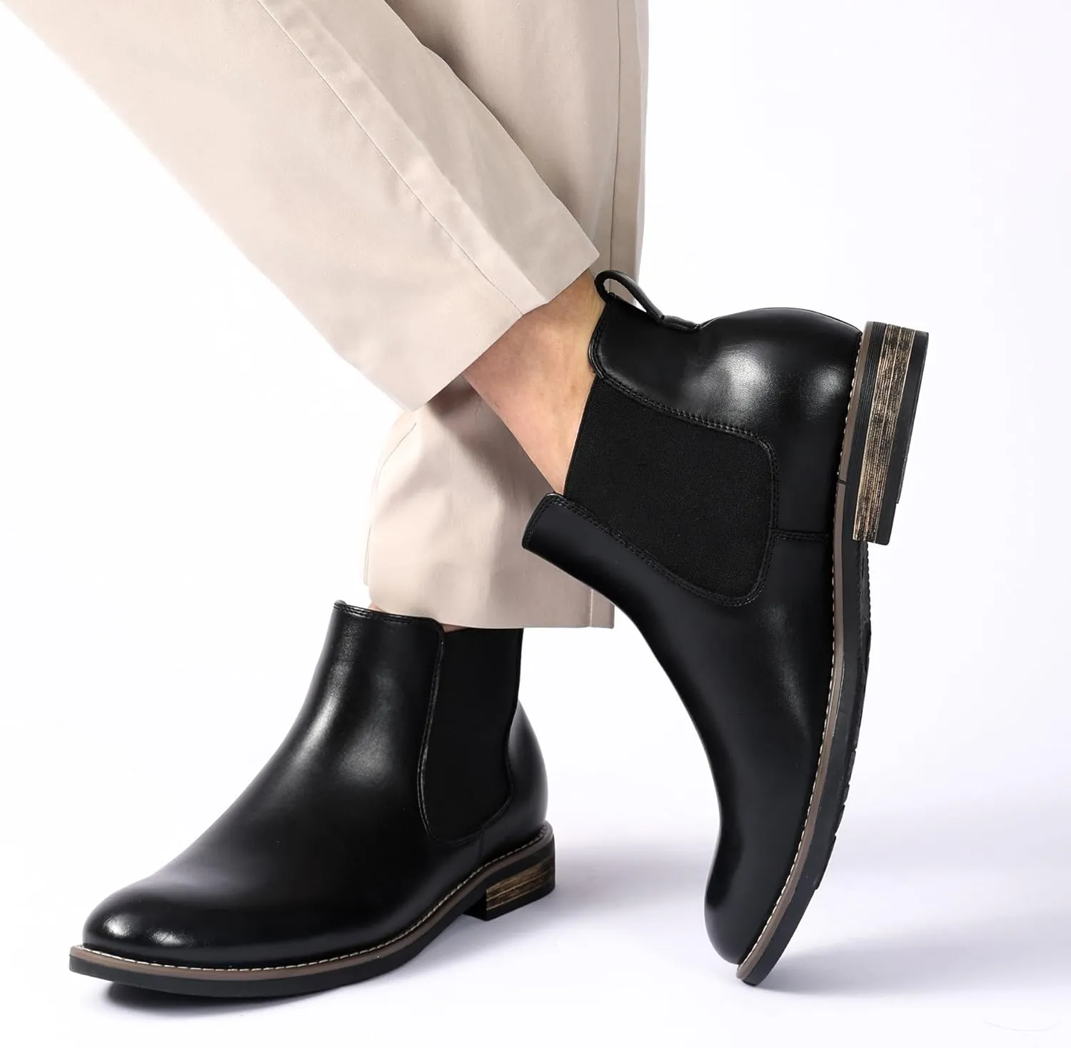 Bruno Marc Men's Suede Leather Chelsea Ankle Boots