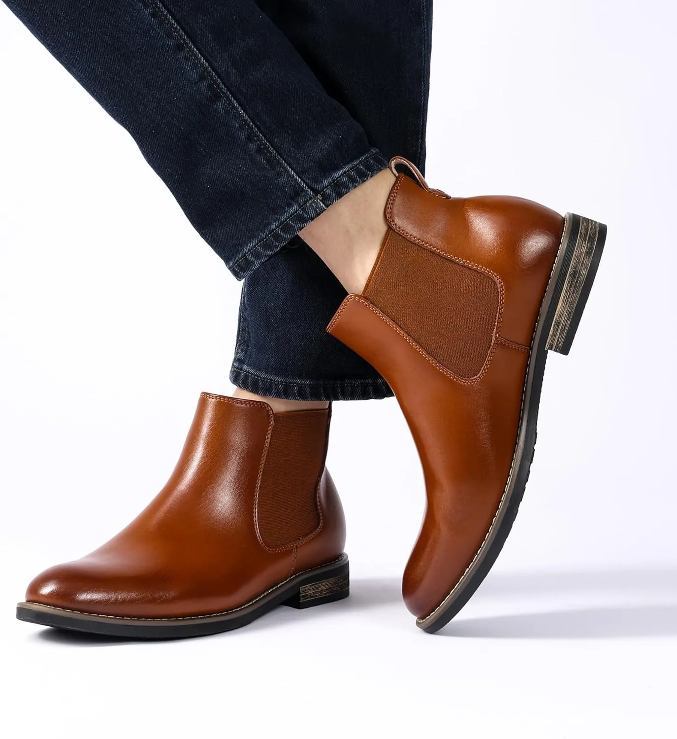 Bruno Marc Men's Suede Leather Chelsea Ankle Boots