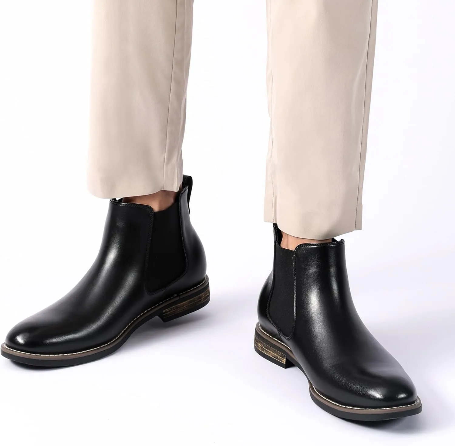 Bruno Marc Men's Suede Leather Chelsea Ankle Boots