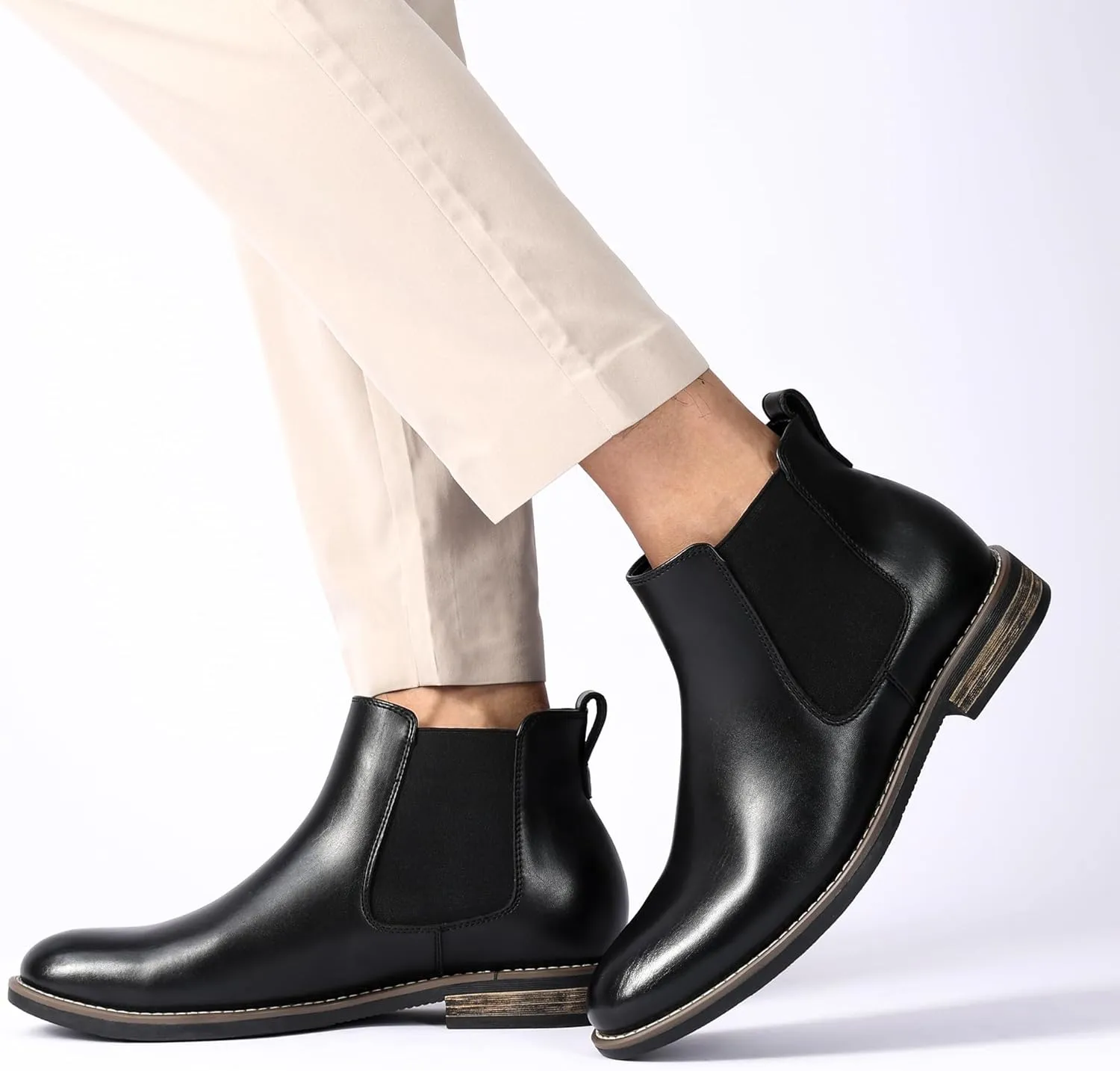 Bruno Marc Men's Suede Leather Chelsea Ankle Boots