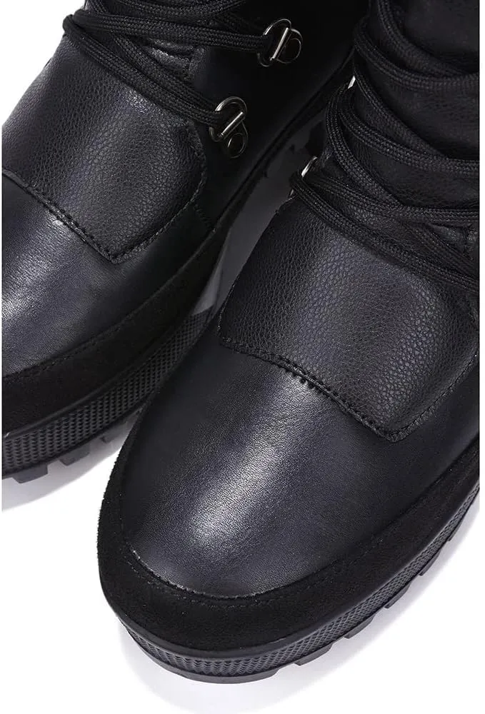 Cape Robbin Nunca Combat Boots for Women, Platform Boots with Chunky Block Heels, Womens High Tops Boots