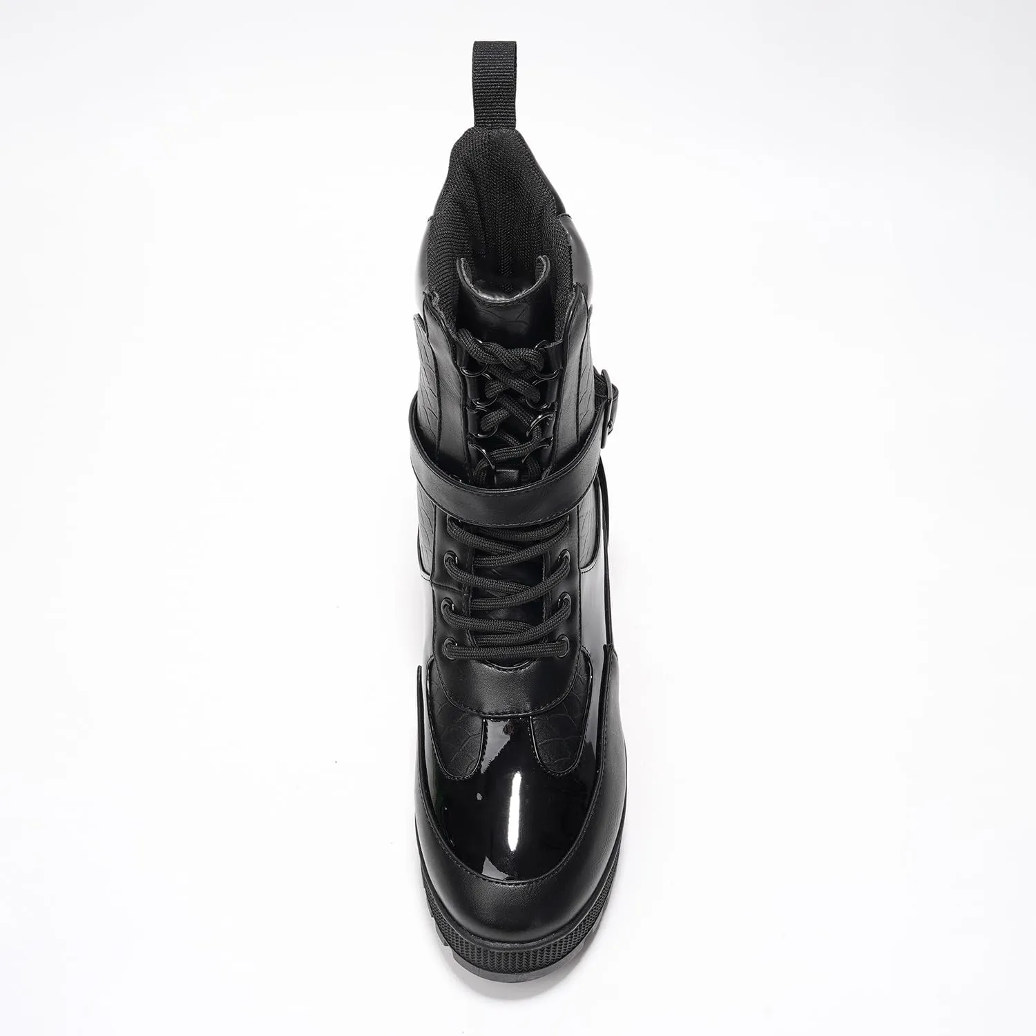 Cape Robbin Women's Hot Rod Chunky Combat Boots - Lace-Up High Top Ankle Booties, Chunky Heel Boots