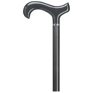 Carbon Fiber Triple Wound Cane – Lightweight Derby Handle Walking Stick with 300 lb Capacity