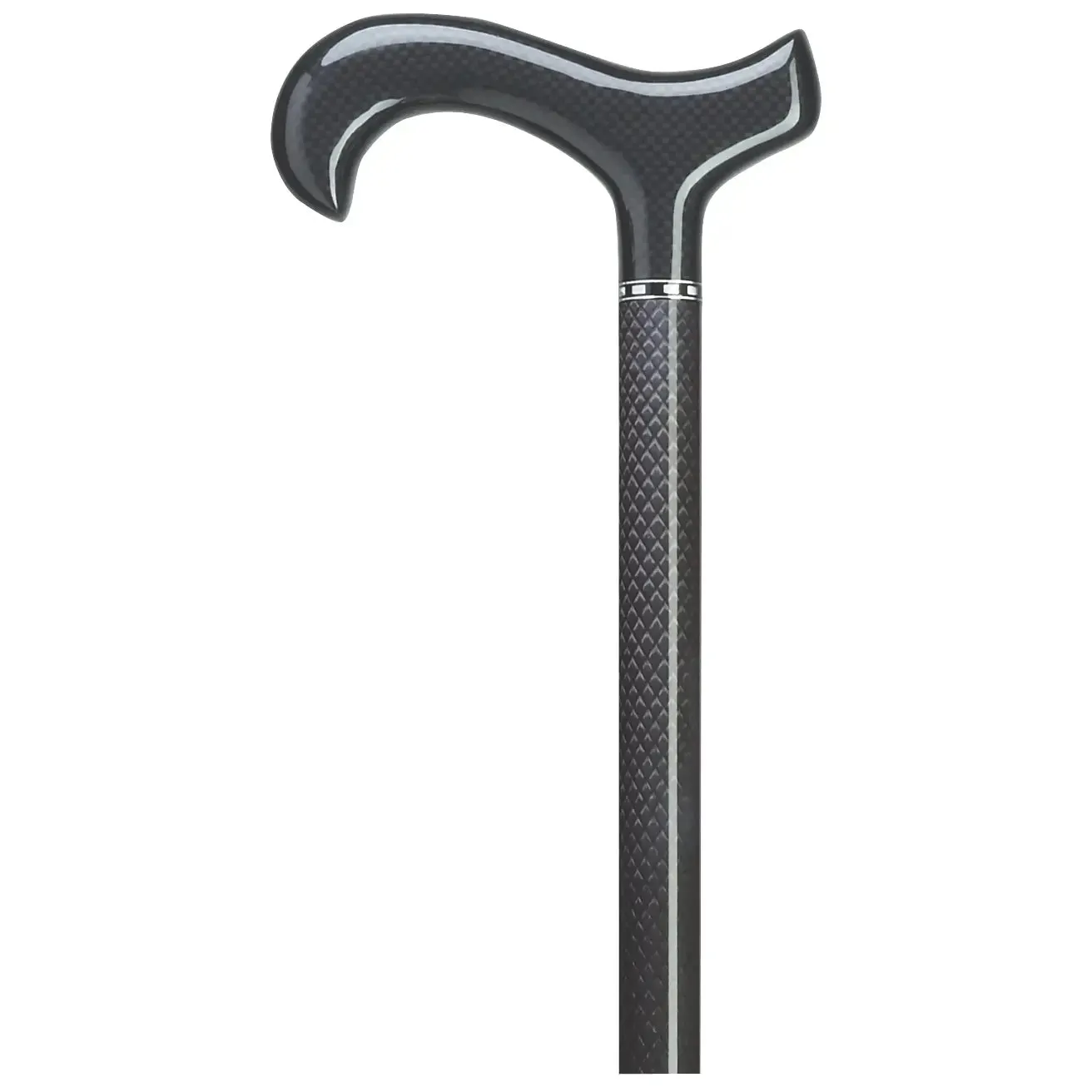 Carbon Fiber Triple Wound Cane – Lightweight Derby Handle Walking Stick with 300 lb Capacity