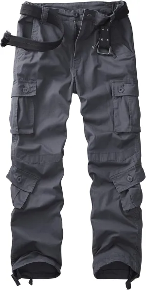 Cargo Pants Women, Camo Hiking Pants, Casual Y2K Parachute Pants with Zipper Pockets