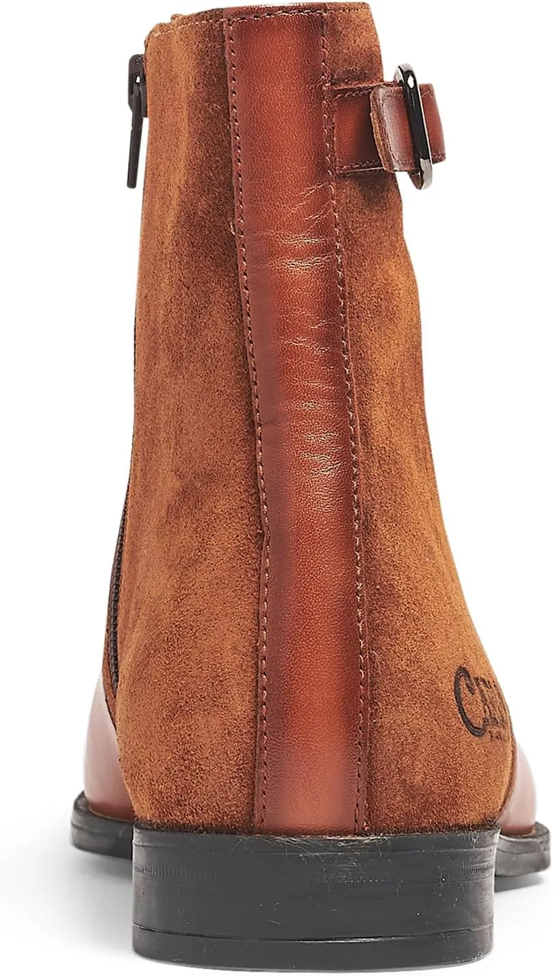 Carlos Santana Spirit Chelsea Boots for Men | Leather Suede | Cushioned Footbed