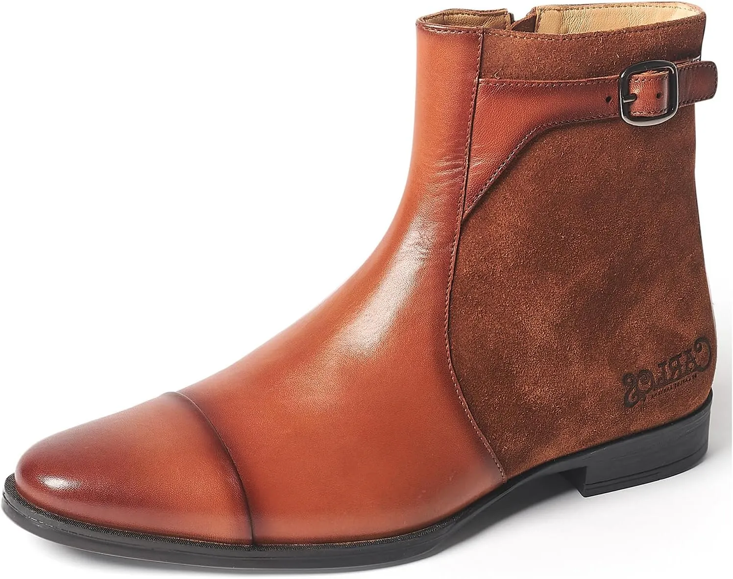 Carlos Santana Spirit Chelsea Boots for Men | Leather Suede | Cushioned Footbed