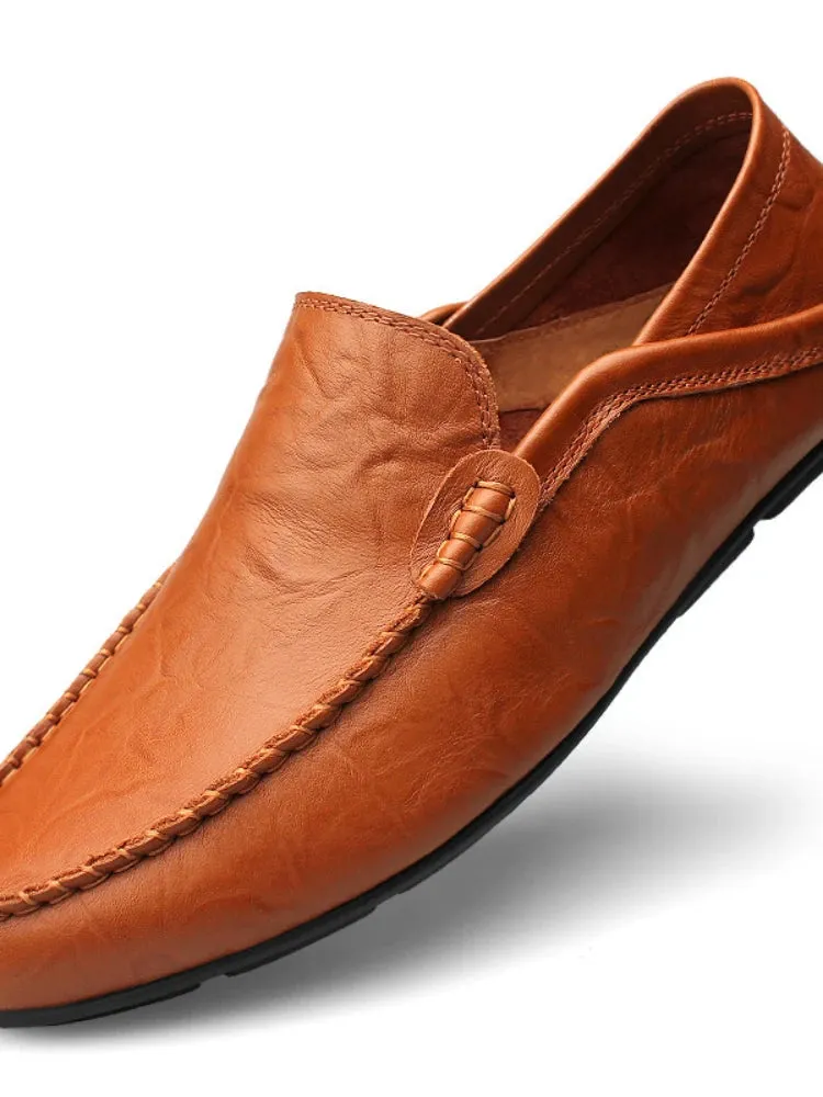 Casual Loafers Genuine Leather Light Breathable Slip on Boat