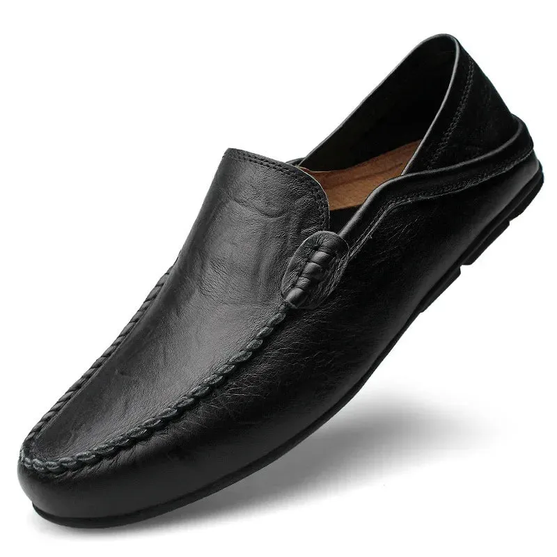 Casual Loafers Genuine Leather Light Breathable Slip on Boat