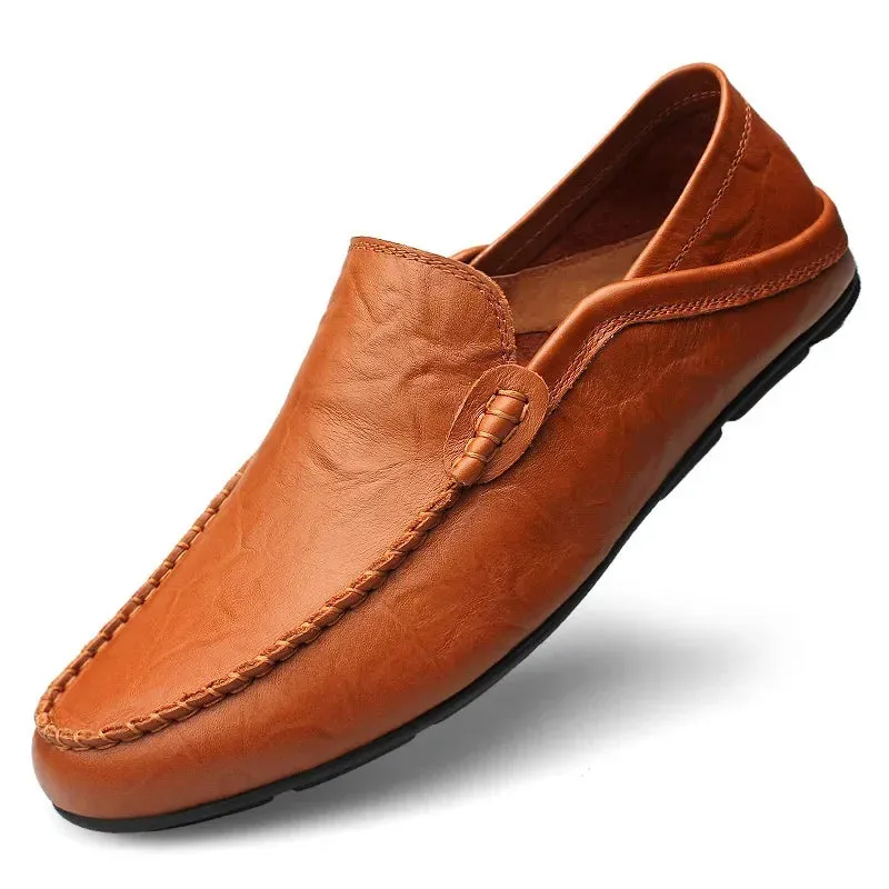 Casual Loafers Genuine Leather Light Breathable Slip on Boat