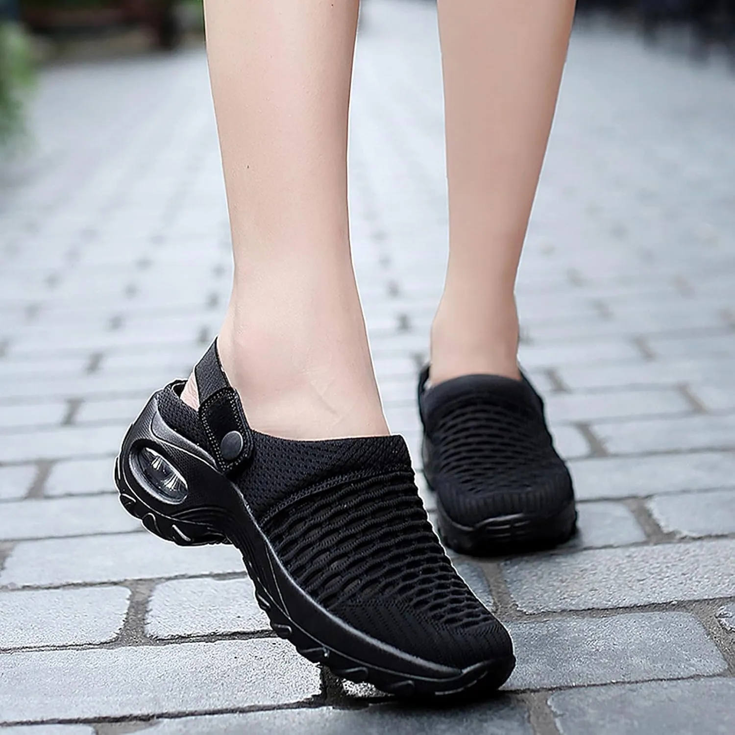 Cathalem Orthopedic Shoes for Women 2024 New Air Cushion Slip on Diabetic Walking Shoes for Women Wide Width