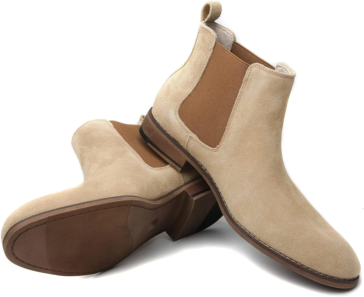 Cestfini Chelsea Boots Men Classic Elastic Dress Boots Casual Men's Chelsea Ankle Boots