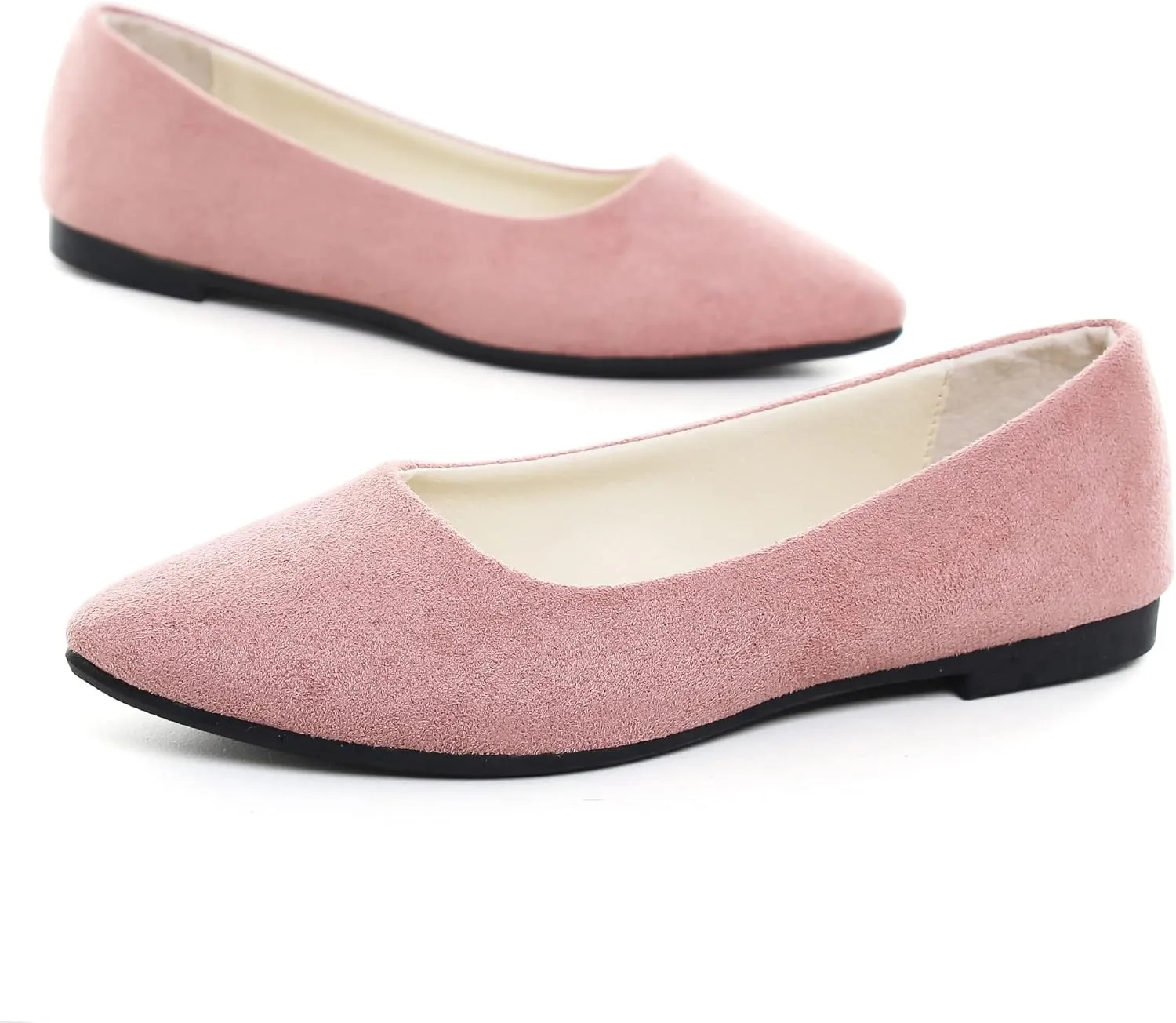 ChaiRong Zhou Women Pointed Toe Ballets Flats Comfort Slip On Walking Shoes for Driving