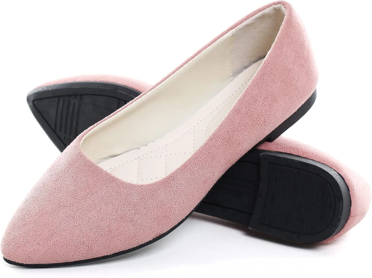 ChaiRong Zhou Women Pointed Toe Ballets Flats Comfort Slip On Walking Shoes for Driving