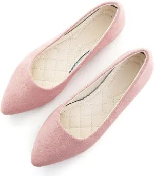 ChaiRong Zhou Women Pointed Toe Ballets Flats Comfort Slip On Walking Shoes for Driving