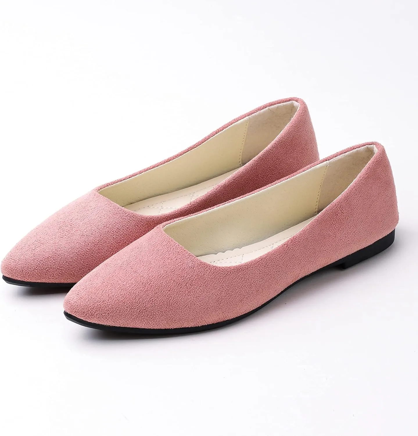 ChaiRong Zhou Women Pointed Toe Ballets Flats Comfort Slip On Walking Shoes for Driving