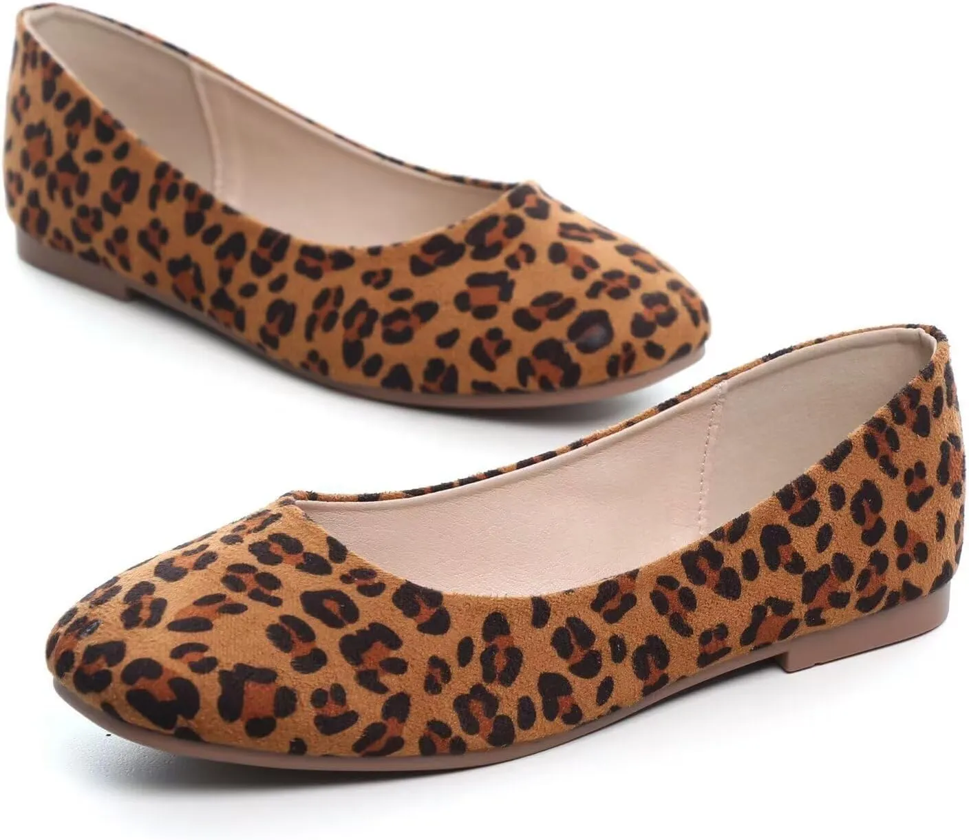 ChaiRong Zhou Women Square Toe Ballets Flats Comfort Slip On Walking Shoes for Driving