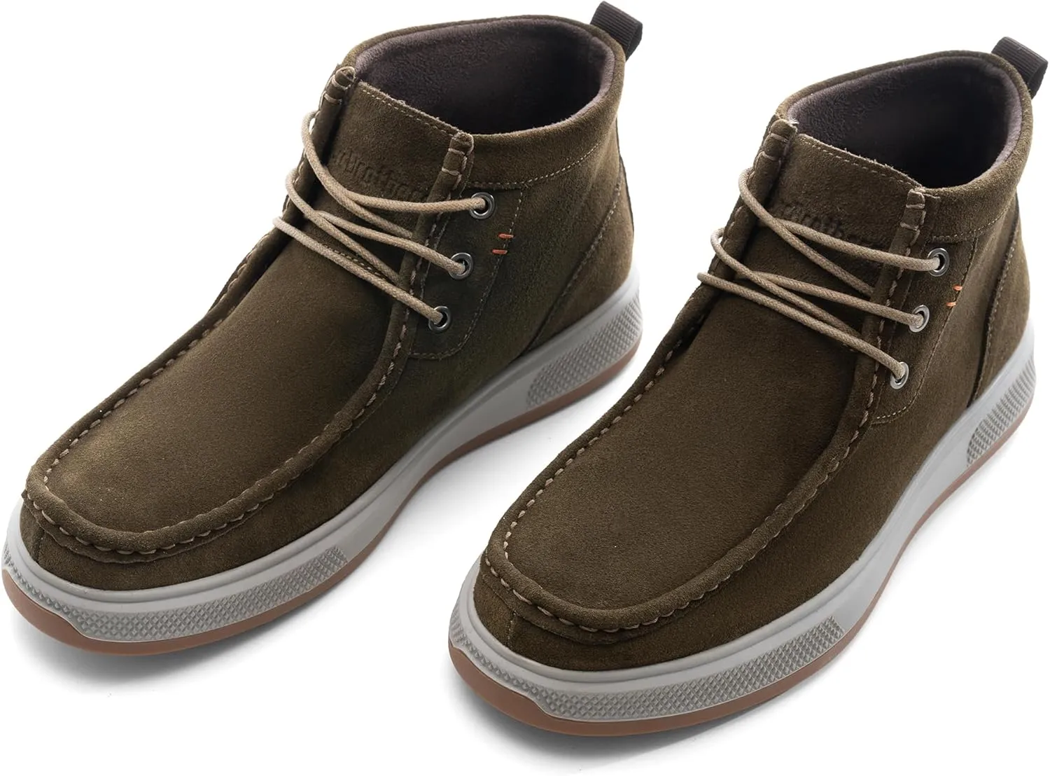 Chukka Boots for Men - Brown Leather Casual Boots - Ankle-High Lace-Up - Size 9