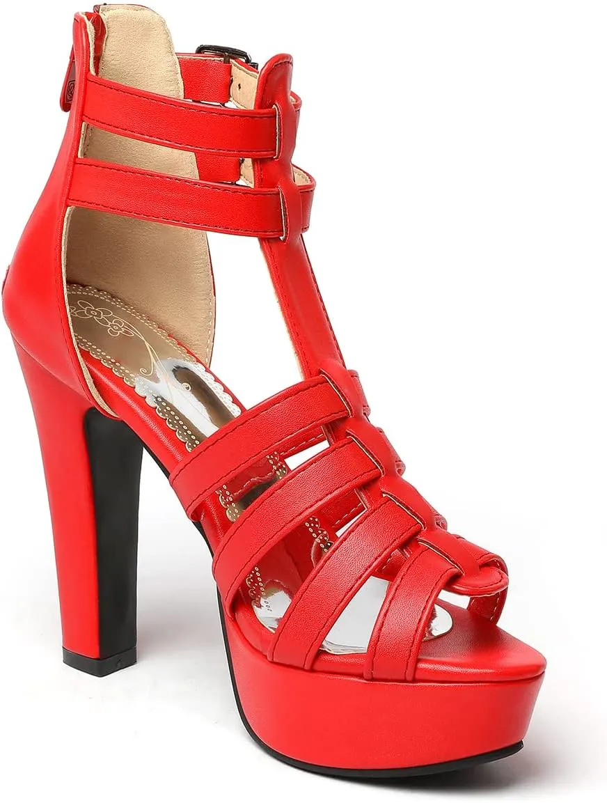 Ciuyurra Fashion Gladiator Sandals Platform Women Peep Toe Bootie Sandals