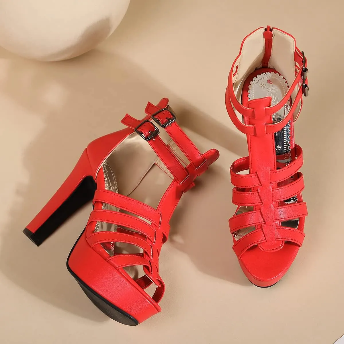 Ciuyurra Fashion Gladiator Sandals Platform Women Peep Toe Bootie Sandals