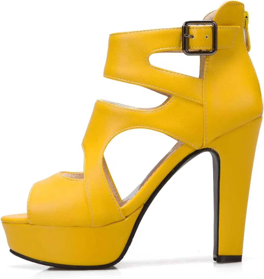 Ciuyurra Fashion Gladiator Sandals Platform Women Peep Toe Bootie Sandals