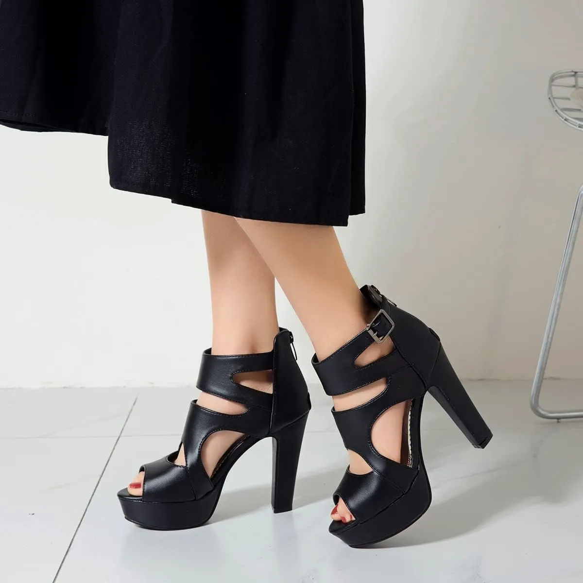 Ciuyurra Fashion Gladiator Sandals Platform Women Peep Toe Bootie Sandals