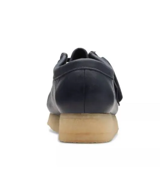 Clarks Navy Leather Wallabee Womens Shoes 26168642