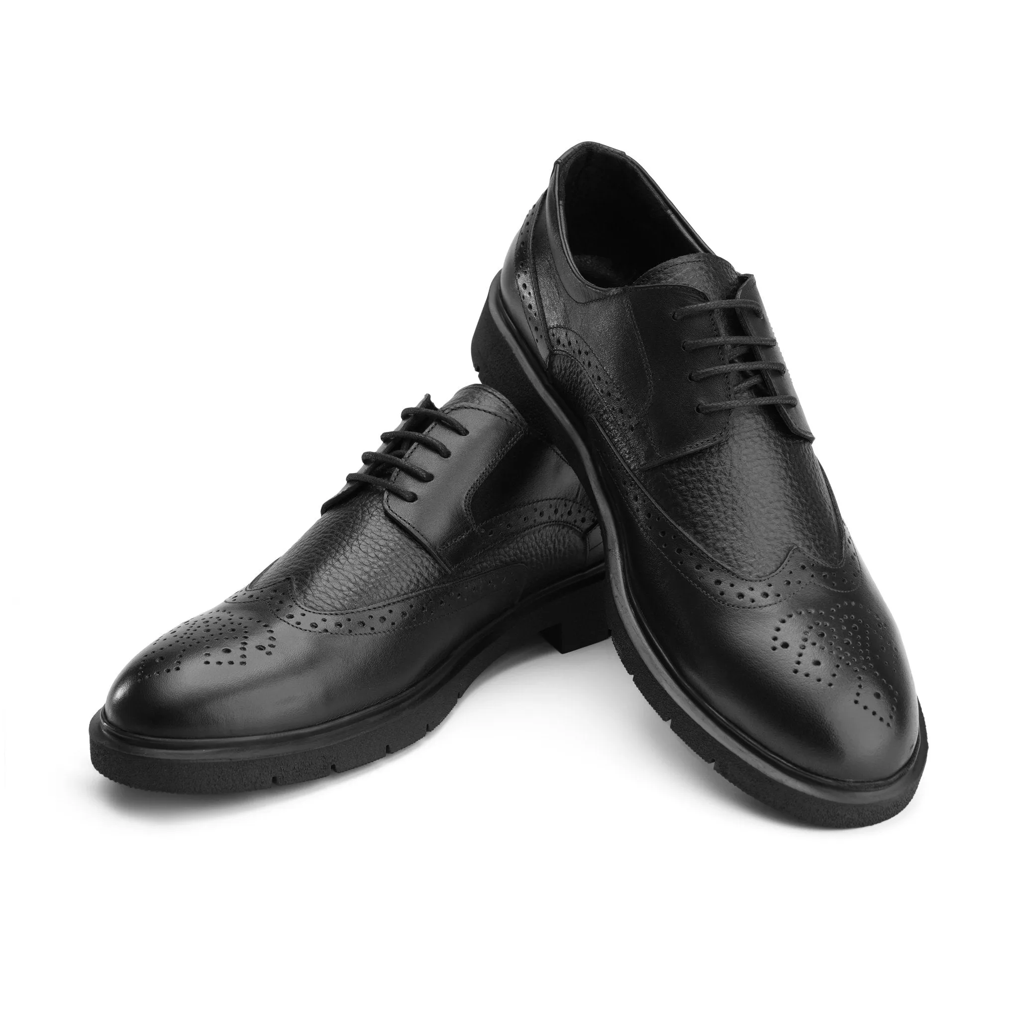 Classic Cordovan Split Toe Derby - Black