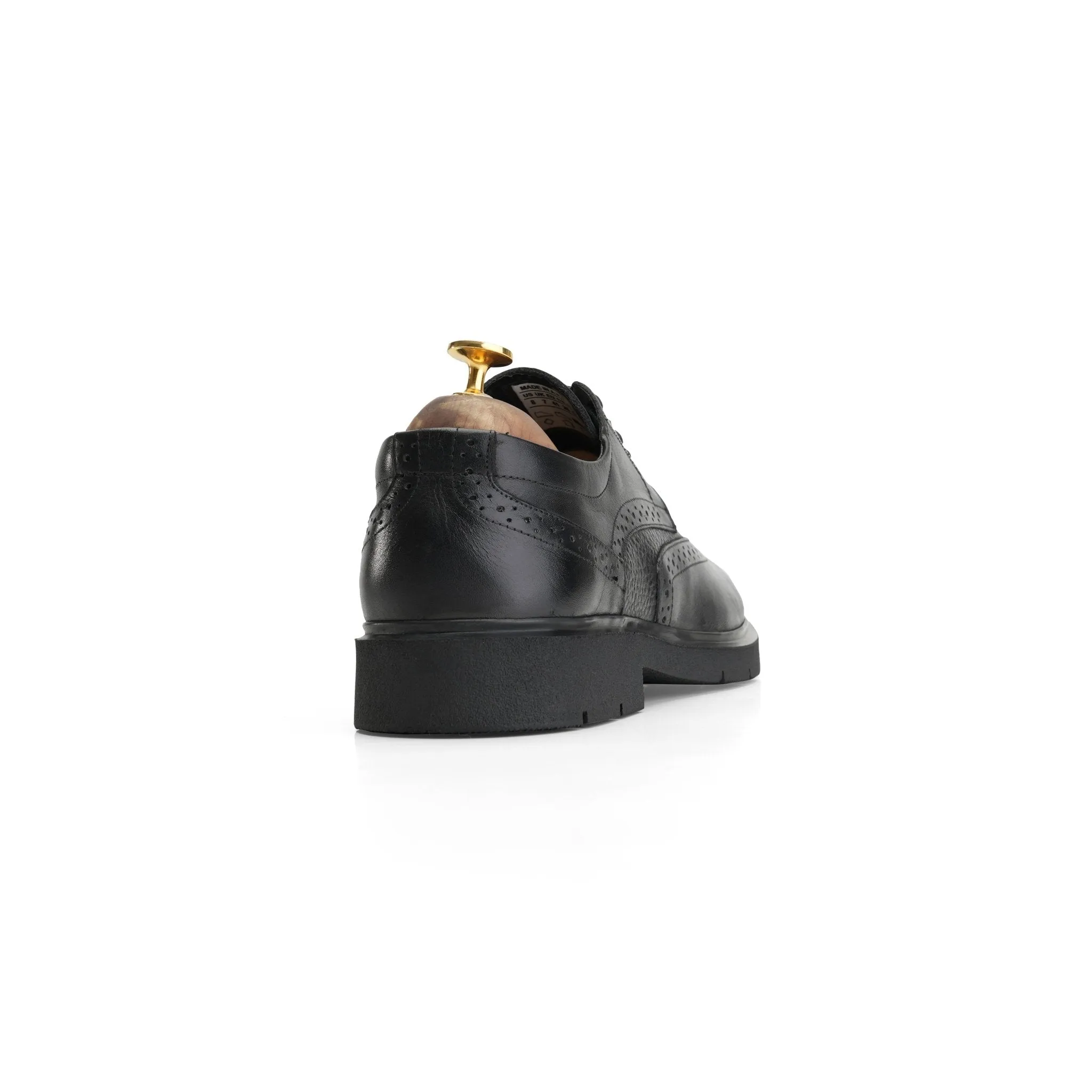 Classic Cordovan Split Toe Derby - Black