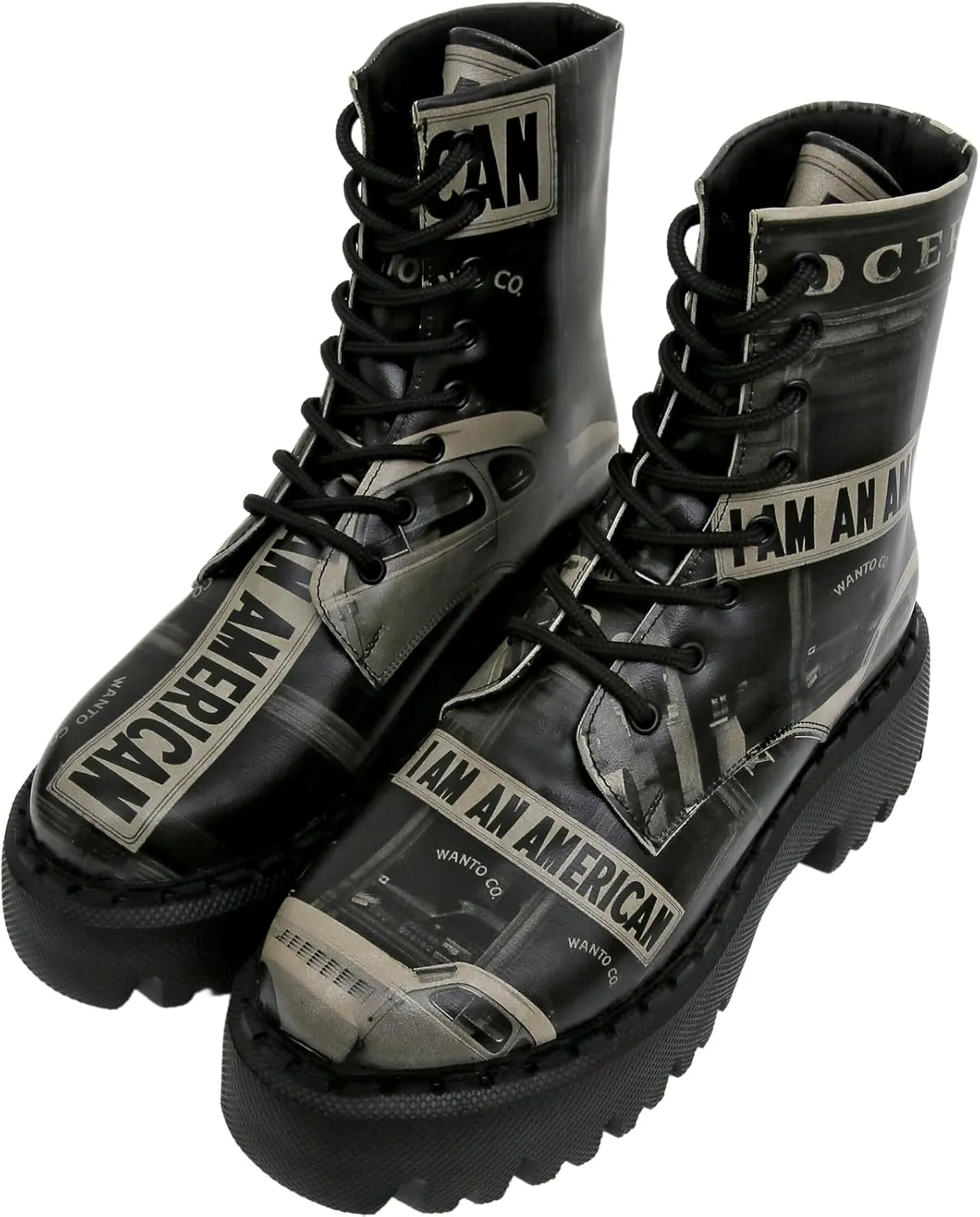 Combat Boots for Women - Vegan Leather and Handmade Platform Boots For Women