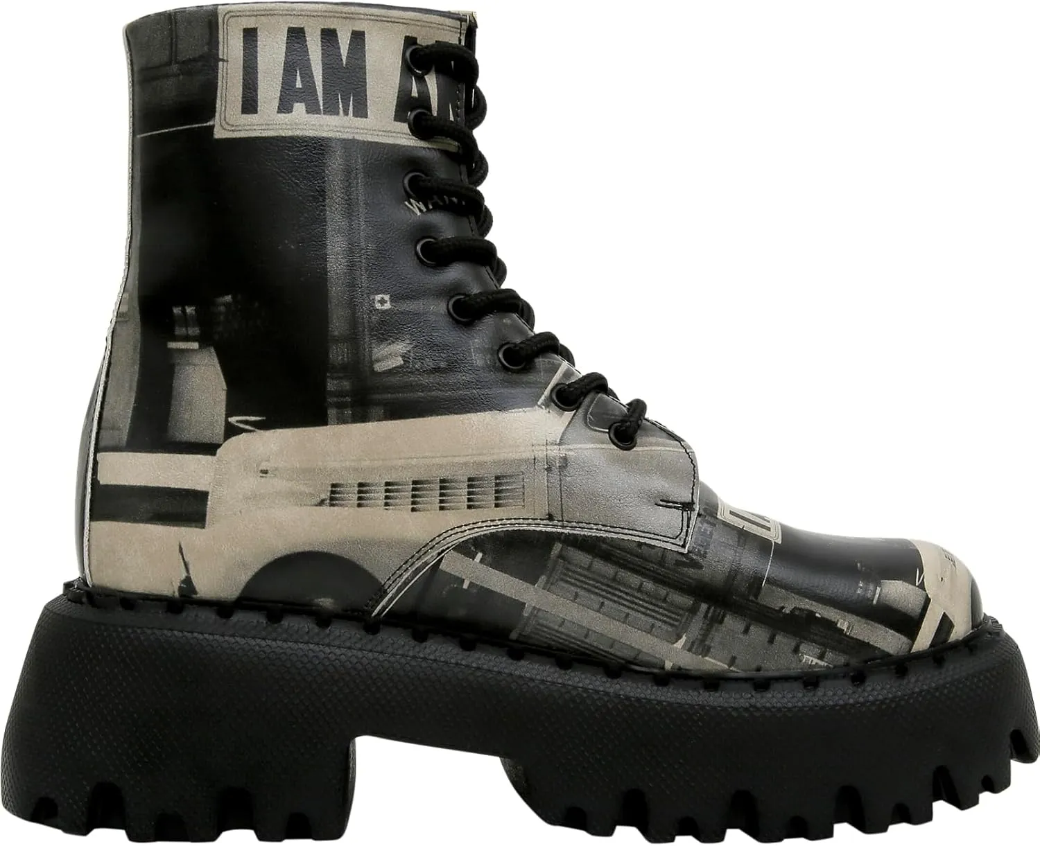 Combat Boots for Women - Vegan Leather and Handmade Platform Boots For Women