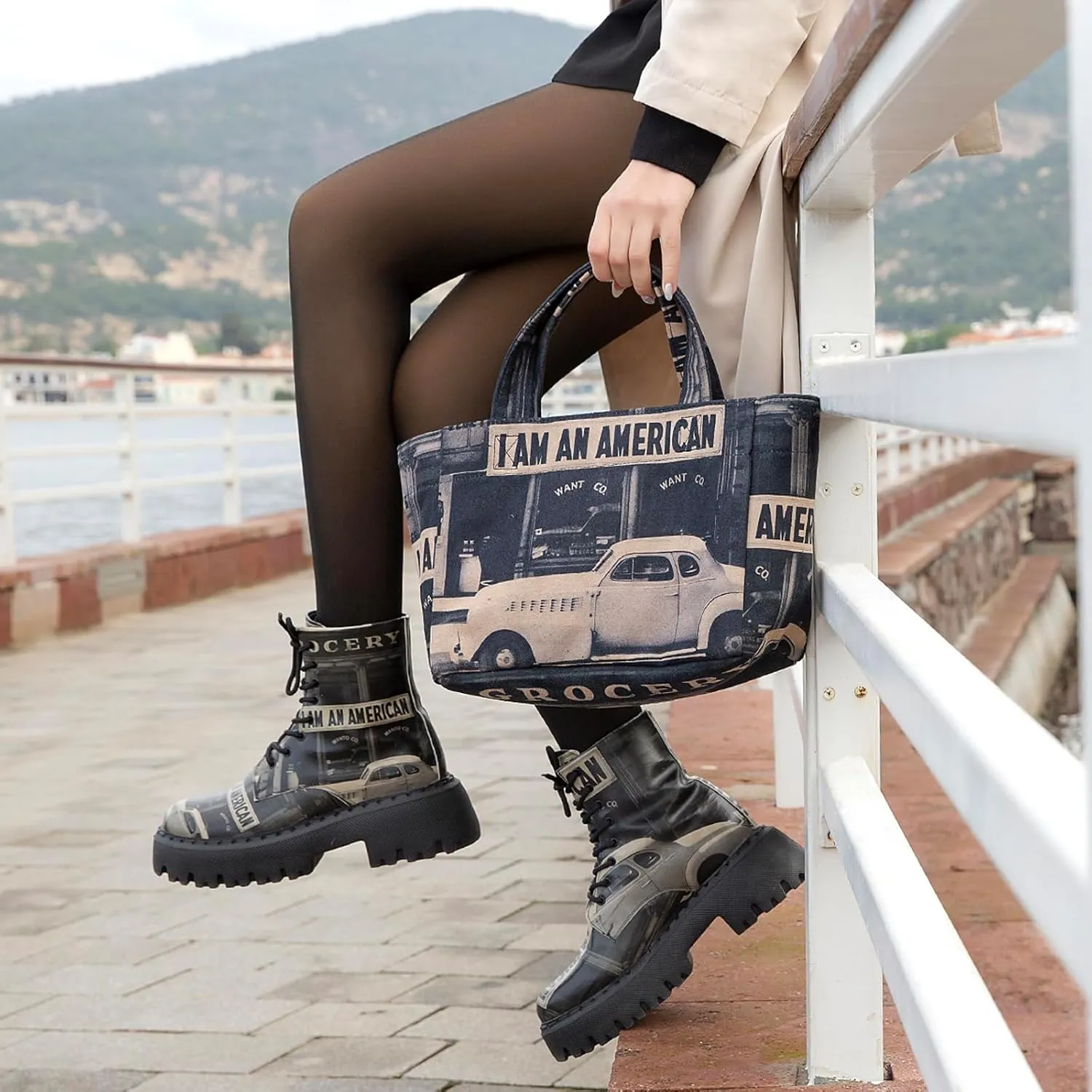 Combat Boots for Women - Vegan Leather and Handmade Platform Boots For Women