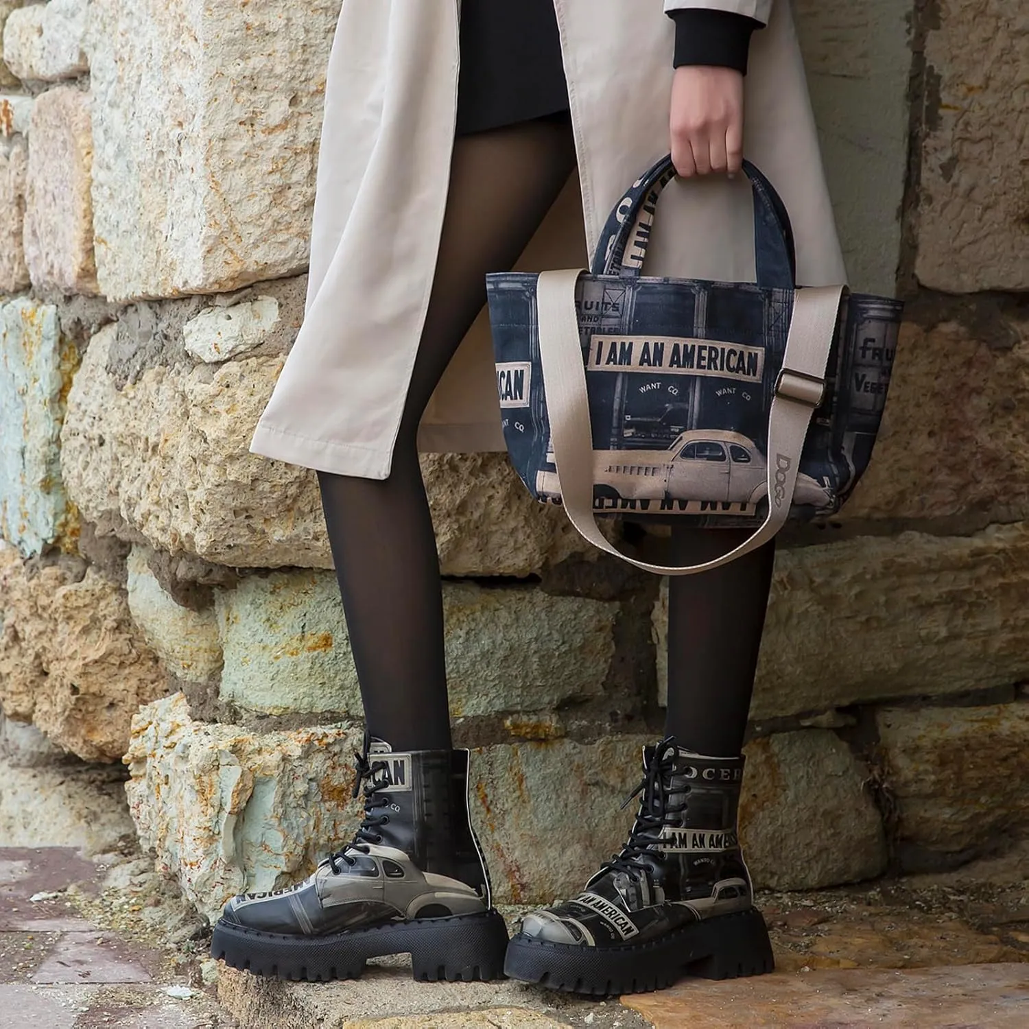 Combat Boots for Women - Vegan Leather and Handmade Platform Boots For Women