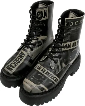 Combat Boots for Women - Vegan Leather and Handmade Platform Boots For Women
