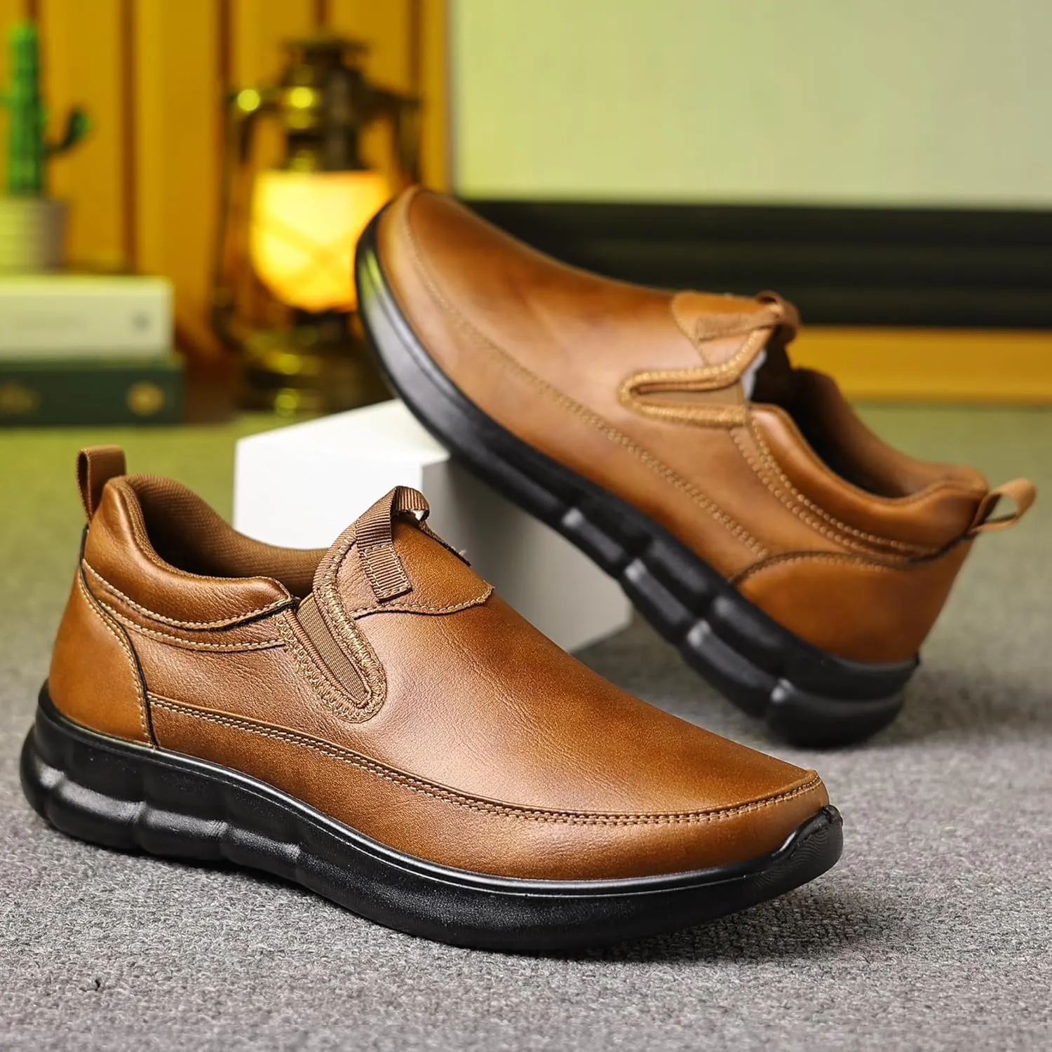 Coramtty Mens Loafers Slip on Casual Shoes Comfort Lightweight Walking Driving Business Daily Flats Outdoor