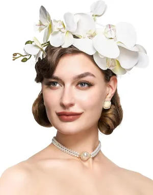 Coucoland Flower Hat Fascinators for Women - Fancy Tea Party Church Cocktail Derby Hats Floral Fascinator Headband
