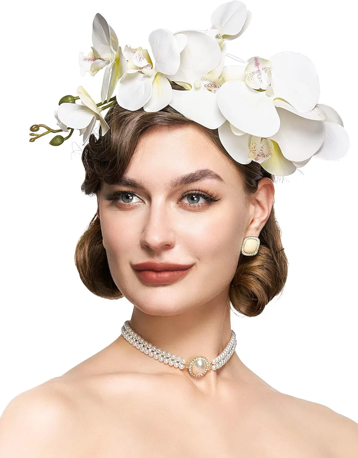 Coucoland Flower Hat Fascinators for Women - Fancy Tea Party Church Cocktail Derby Hats Floral Fascinator Headband