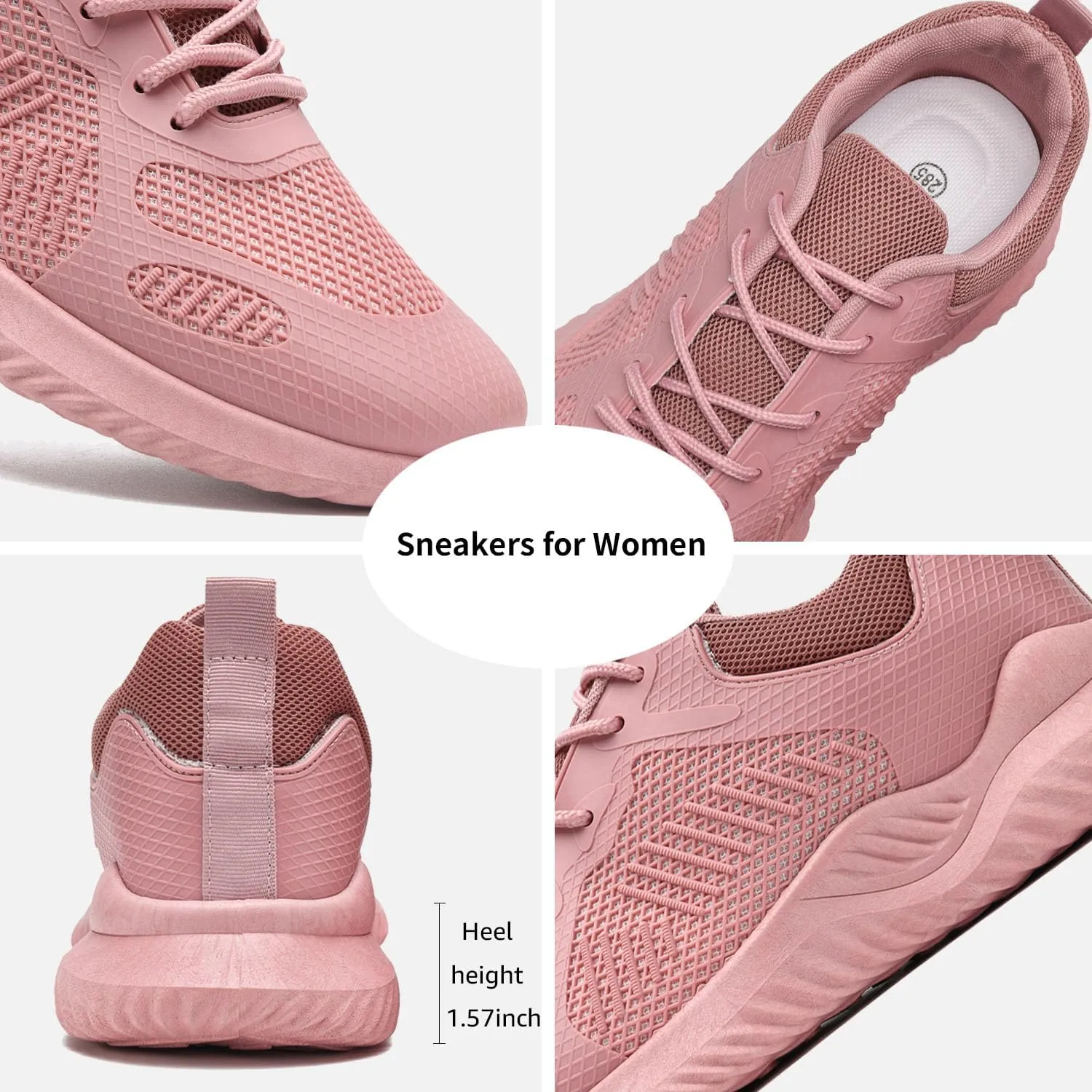 COVS Womens Slip On Walking Shoes, White Tennis Shoes Non Slip Running Shoes Lightweight Workout Shoes Breathable Cushioning Fashion Sneakers