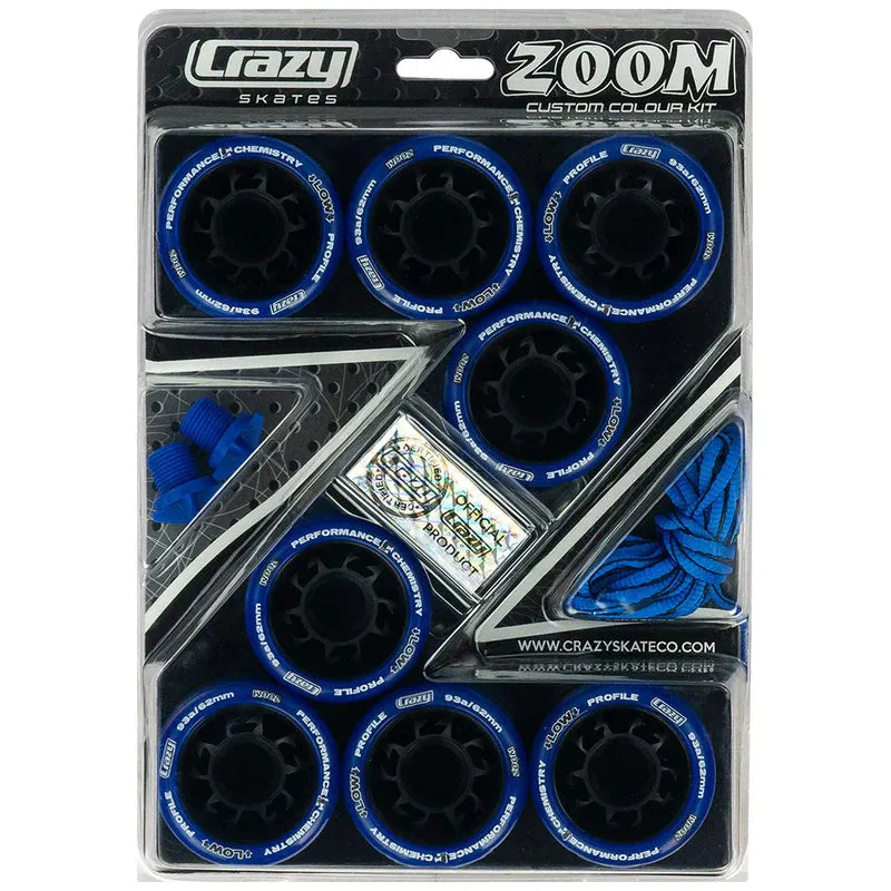Crazy Skates - ZOOM Wheels Kit All Inclusive (Wheels, Laces and Jam Plugs)