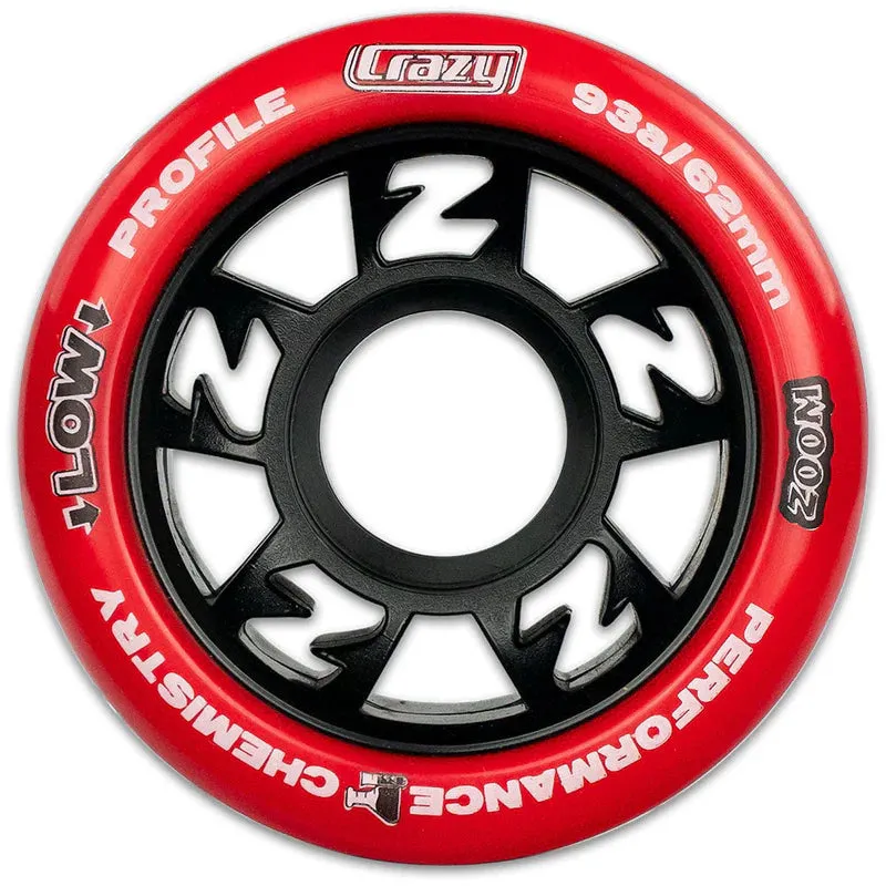 Crazy Skates - ZOOM Wheels Kit All Inclusive (Wheels, Laces and Jam Plugs)