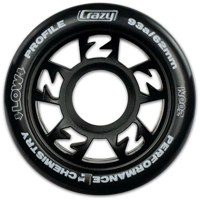 Crazy Skates - ZOOM Wheels Kit All Inclusive (Wheels, Laces and Jam Plugs)