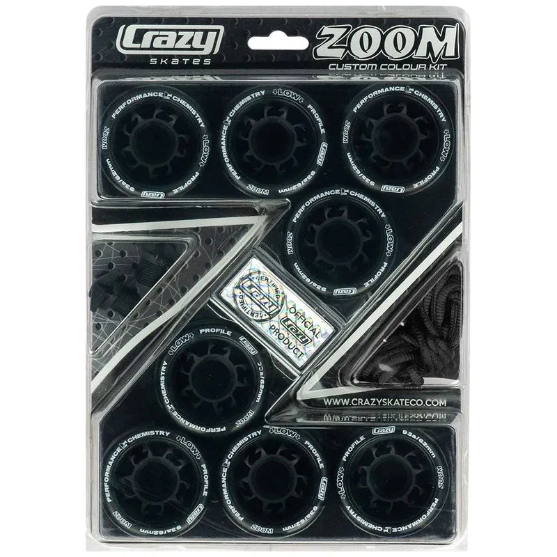 Crazy Skates - ZOOM Wheels Kit All Inclusive (Wheels, Laces and Jam Plugs)