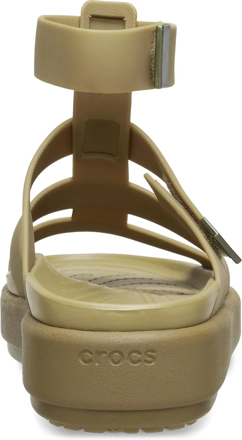 Crocs Women's Brooklyn Luxe Gladiator Platform Sandals, Black
