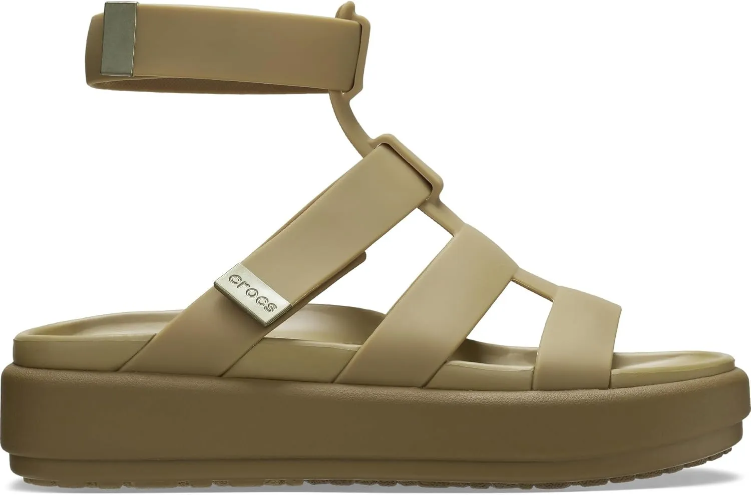 Crocs Women's Brooklyn Luxe Gladiator Platform Sandals, Black