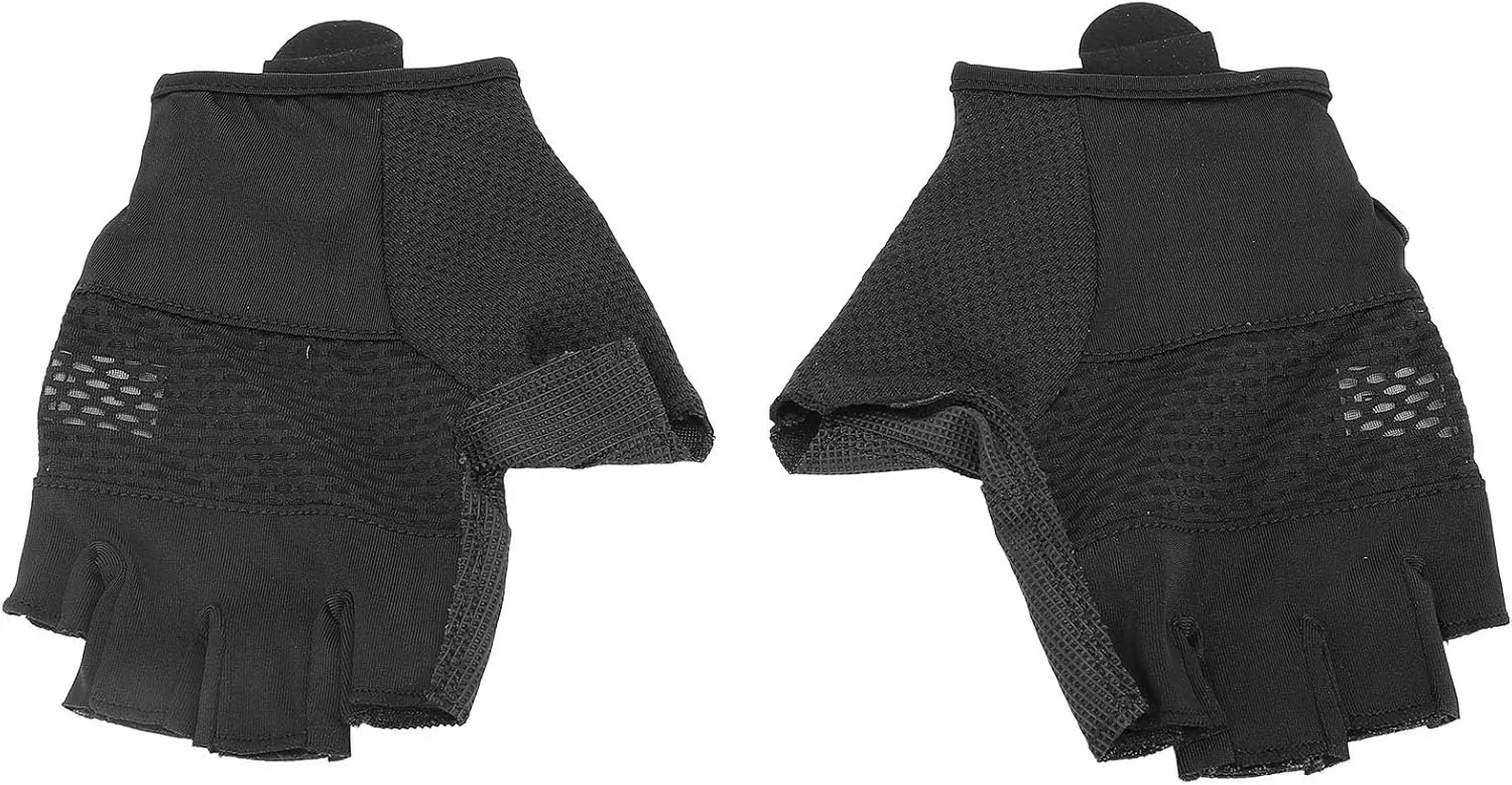 Cycling Gloves Black Half Finger Breathable Slip Shock Absorbing for Road Summer Riding