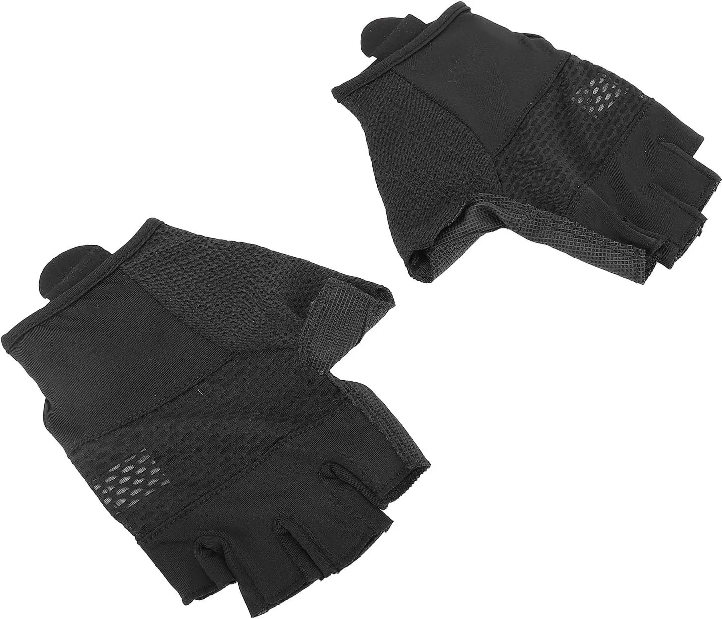 Cycling Gloves Black Half Finger Breathable Slip Shock Absorbing for Road Summer Riding