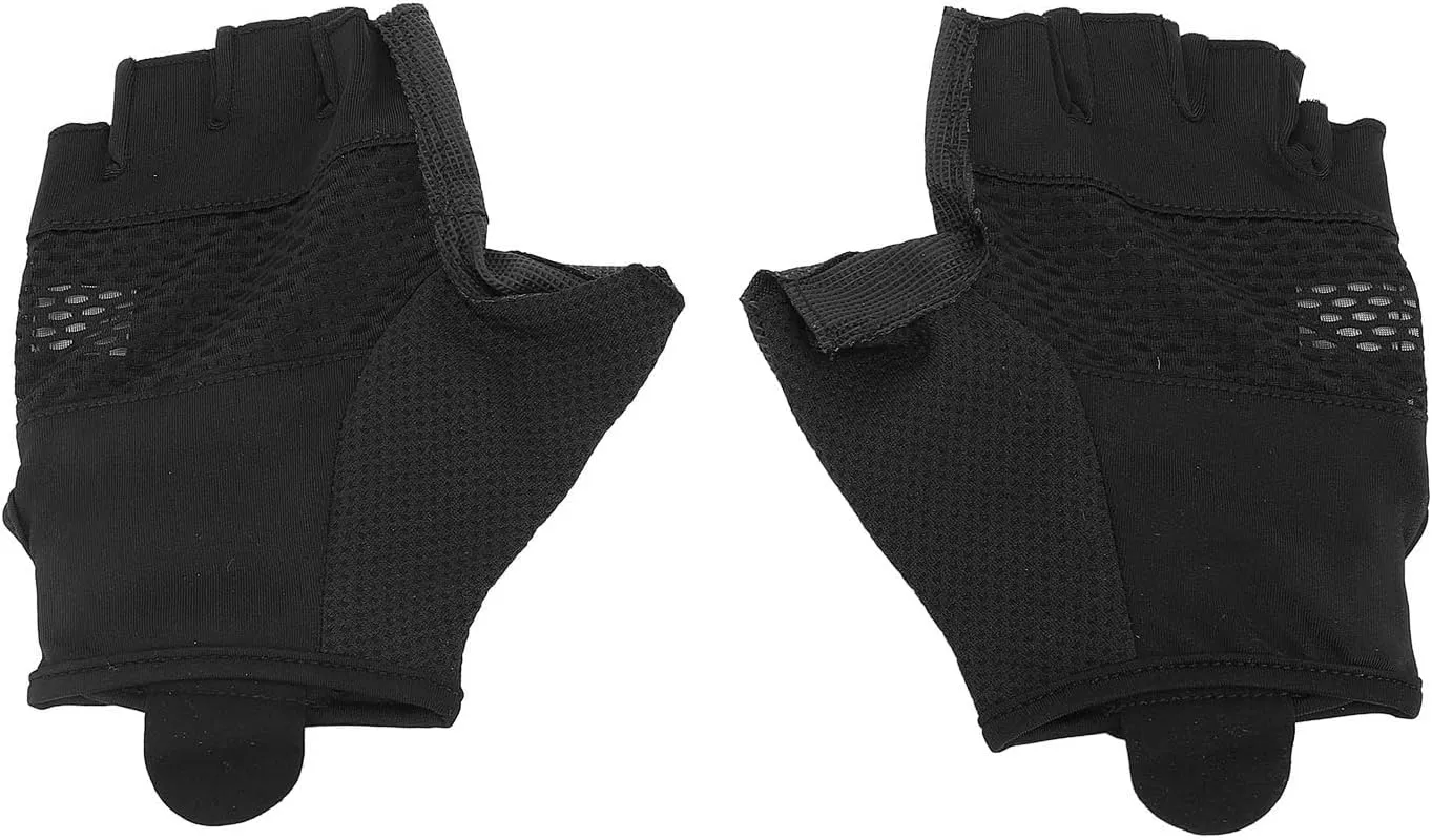 Cycling Gloves Black Half Finger Breathable Slip Shock Absorbing for Road Summer Riding