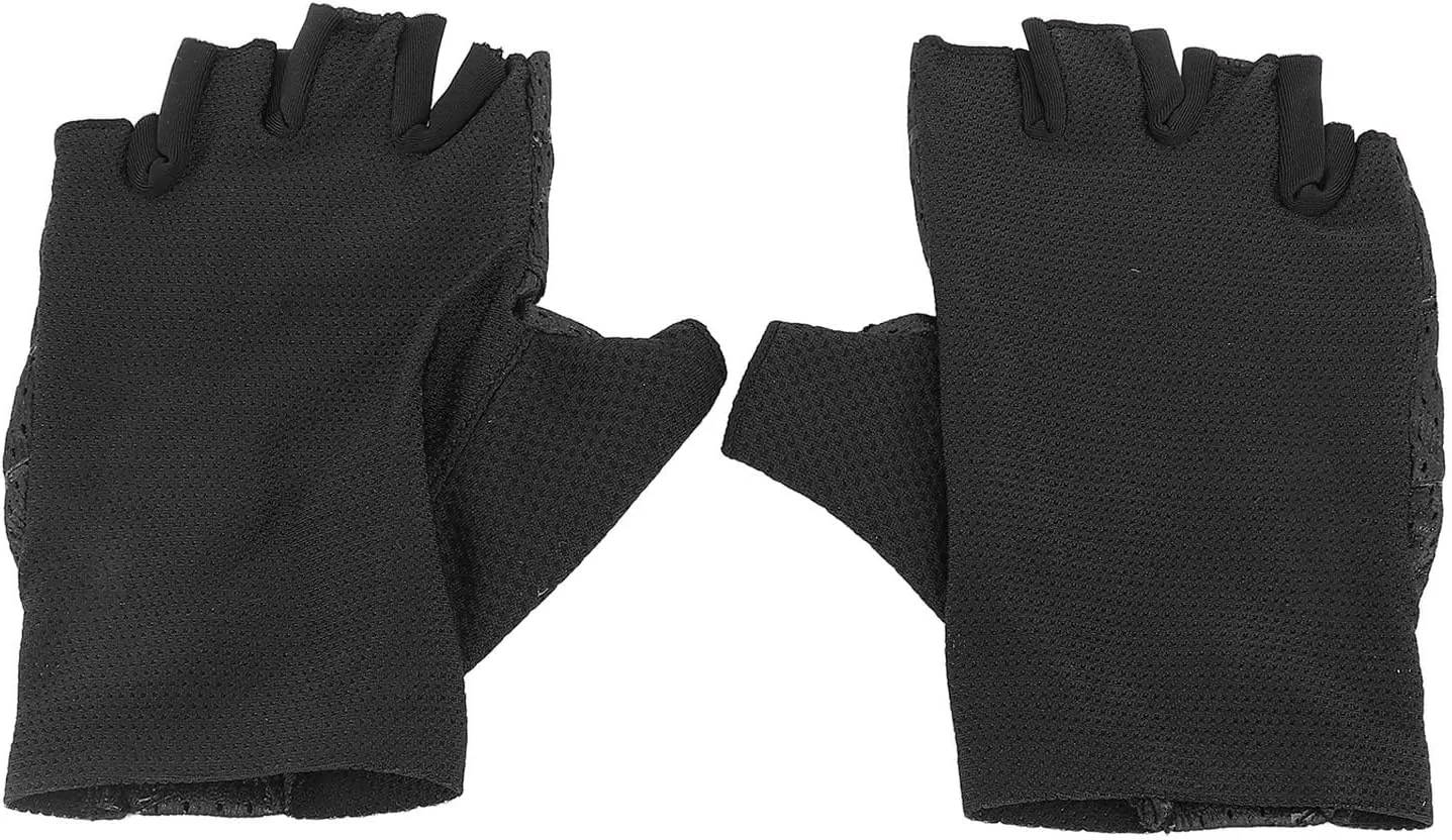 Cycling Gloves for Men and Women, Half Finger Gloves, Breathable and Slip, Shock Absorbing, Ideal for Cycling Outdoors in Spring and Summer, Black